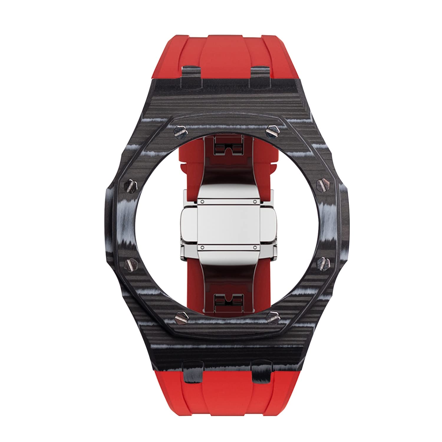 Mod kit GA2110 boîtier carbone anti-choc et bracelet caoutchouc pour rénover une montre - 8