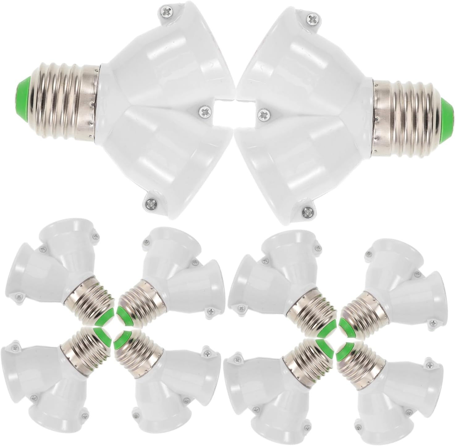 HOMSFOU 40pcs Versatile Light Socket Converter High Ceiling Light Bulb Socket Splitter