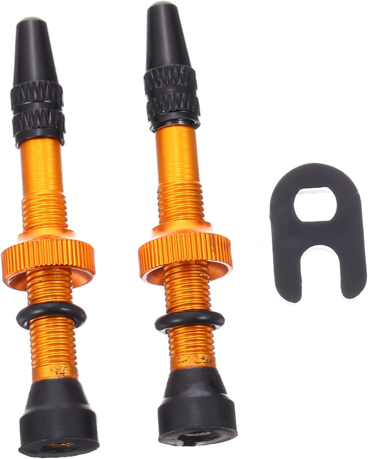 1pair Cycle Tire Valves Bike Tubeless Tire Valve Stems Kit Easy Install Remove