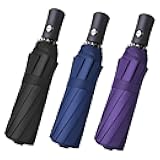 2 Packs Travel Umbrellas for rain Windproof Compact Umbrella Folding Small Strong and Portable Automatic Open and Close - Men and Women