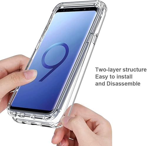 Miniatura 3 de Funda compatible con Galaxy S9+, Samsung S9 Plus G965U con protector de pantalla de vidrio templado, cuerpo completo, a prueba de golpes,