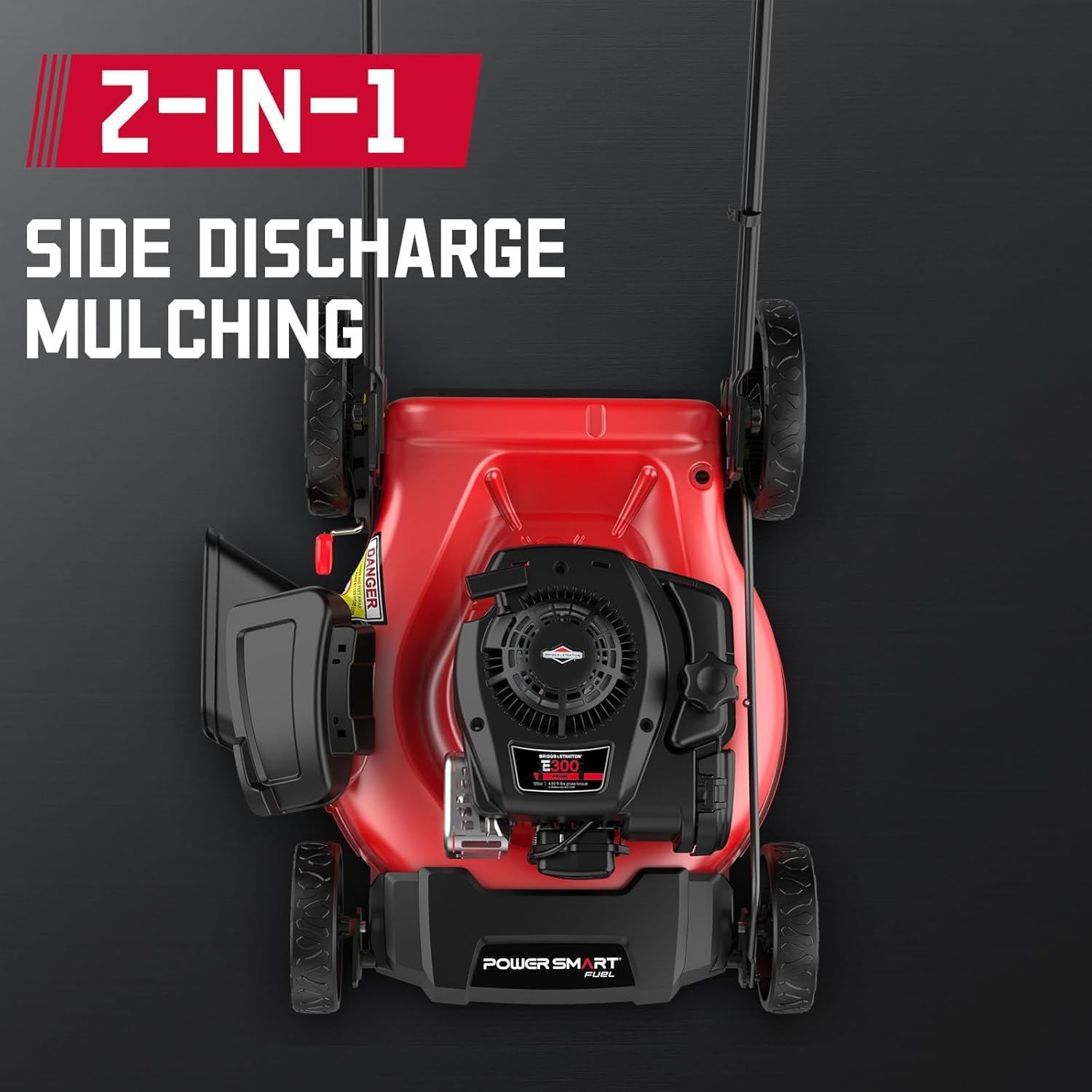 PowerSmart Gas Push Lawn Mower 21" with OHV 144cc Engine, 2-in-1 Mulching and Side Discharge,6 Height Adjustments Easy Assembly & Lightweight, Cordless Push Lawn Mowers for Garden Yard