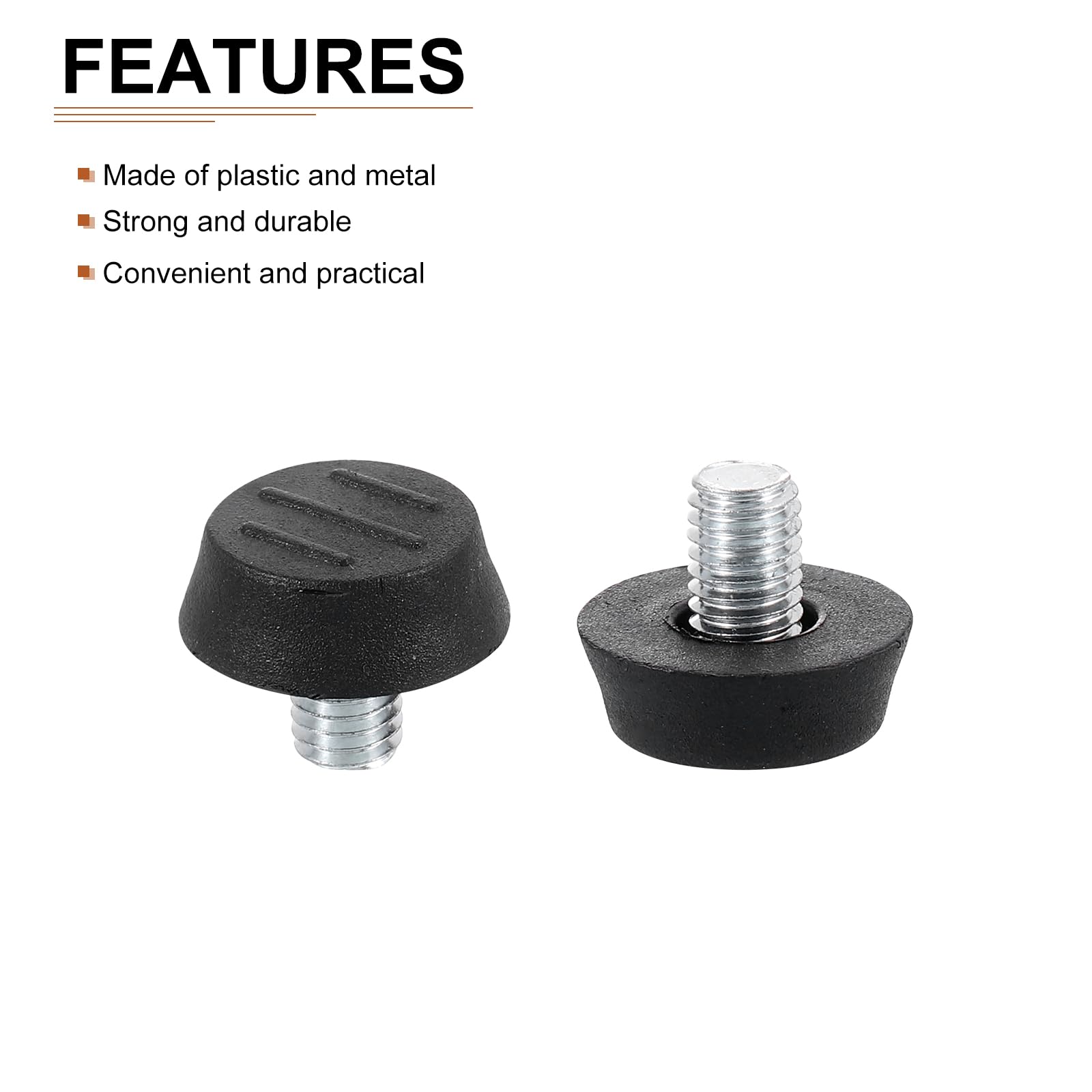 DTGN M8x10x22mm(DxLxOD) Screw on Furniture Glide Leveling Feet, 20Pack, Good for Furniture - Image 3