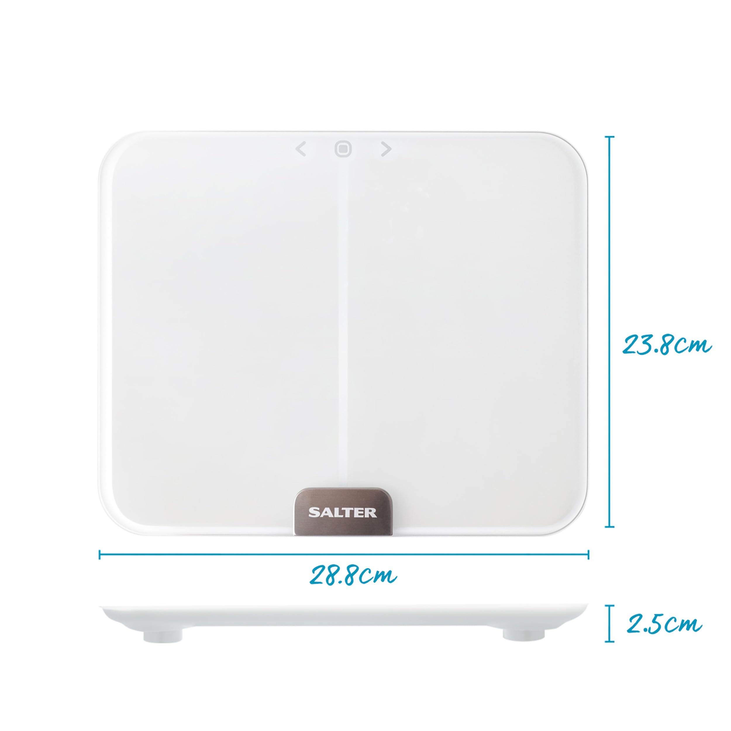 Salter 9164 WH3R Ghost Balance Impédancemètre Compact, Pèse Personne Numérique, Mesure Poids, Masse Grasse et Maigre/Masse Osseuse/IMC/MB/Muscle, Mode Athlète, Mémoire 10 Utilisateurs, Blanc