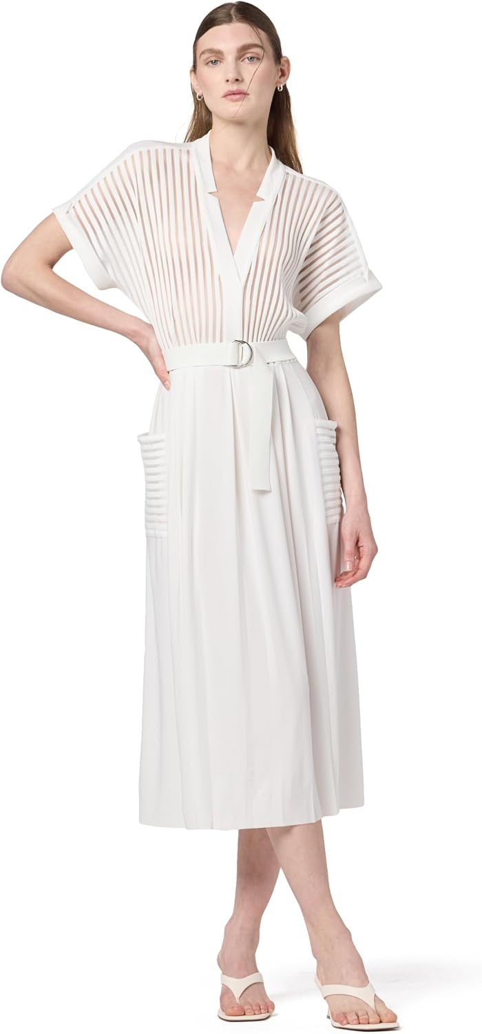 Norma Kamali Geralyn Short Sleeve Dress to Midcalf