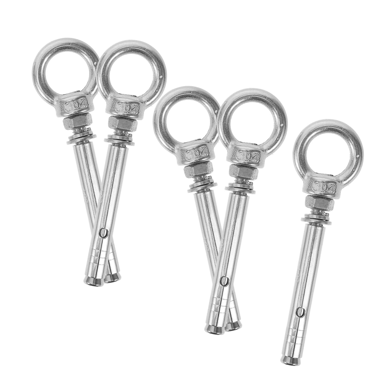 5pcs Stainless Steel Eye Bolts Hanger Heavy Duty Fixing