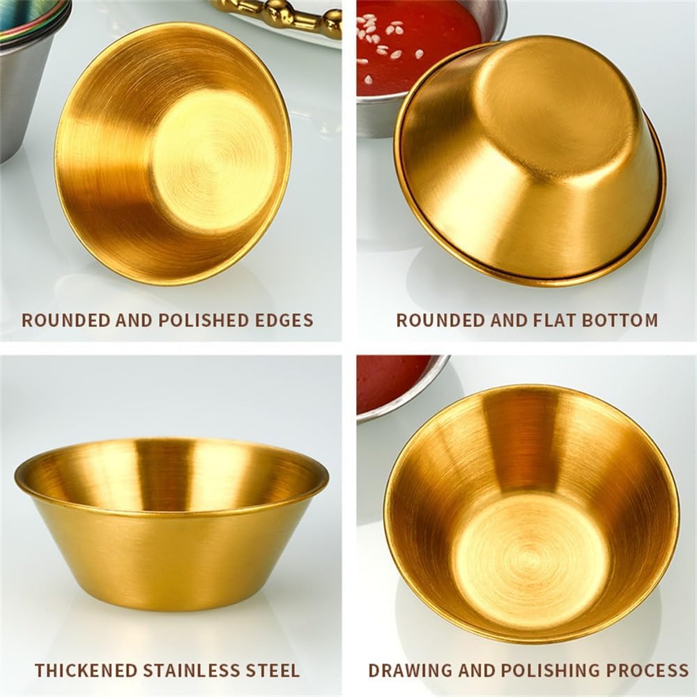 Amazon｜ソースカップ 1.5オンス ソースカップ ステンレススチール 調味料カップ キッチンガジェット 料理用(Silver)｜ショットグラス  オンライン通販 キッチンソースカップ ステンレススチール 1.5オンス ソースカップ 調味料カップ(Gold)