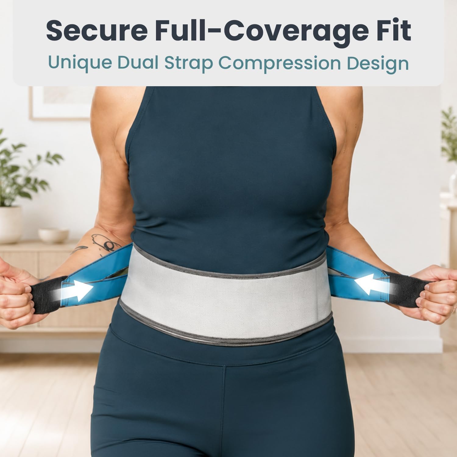 Pelegon Ice Pack for Back for Lower Back Pain Relief - Reusable Lower Back Ice Pack Wrap with Adjustable Brace - Cold Therapy Gel Pack for Sciatica, Coccyx, Herniated Disc and Recovery