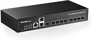MokerLink 11 Port Gigabit SFP Managed Switch, 9 Gigabit SFP, 2 Gigabit Ethernet, Cli/Web Managed Fiber Network Switch