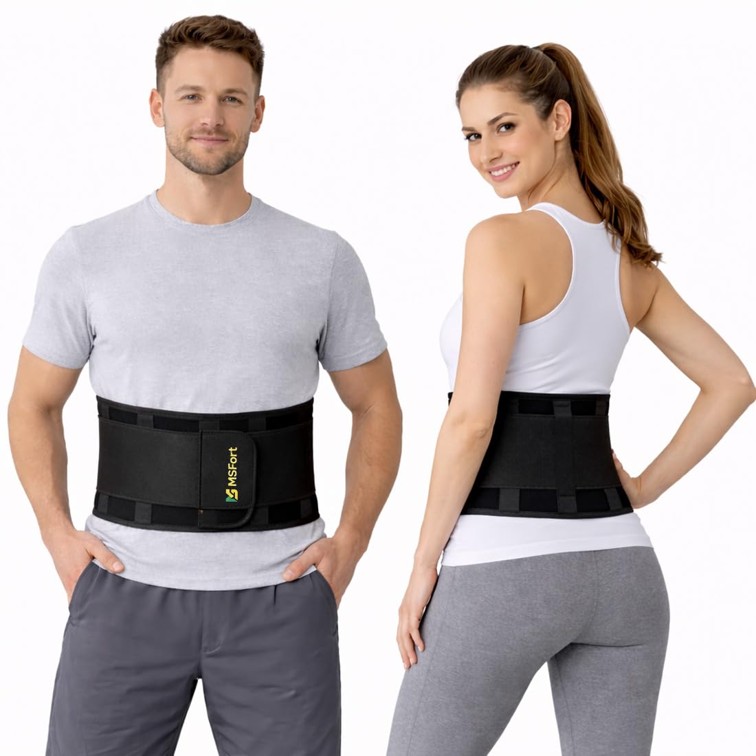 MSFORT Lumbo Sacral Support Belt for Men & Women – Adjustable Lower Back Brace with Lumbar Pad & Elastic Mesh for Back Pain, Posture Correction, Herniated Disc & Sciatica Relief-image-20