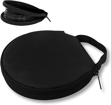 1 PC 20 Capacity CD Holder, Waterproof CD Case with Reinforced Handle, Anti-Scratch DVD Storage Case with Non-Woven Lining, Travel-Friendly Car CD Organizer for Car/Home/Travel Black