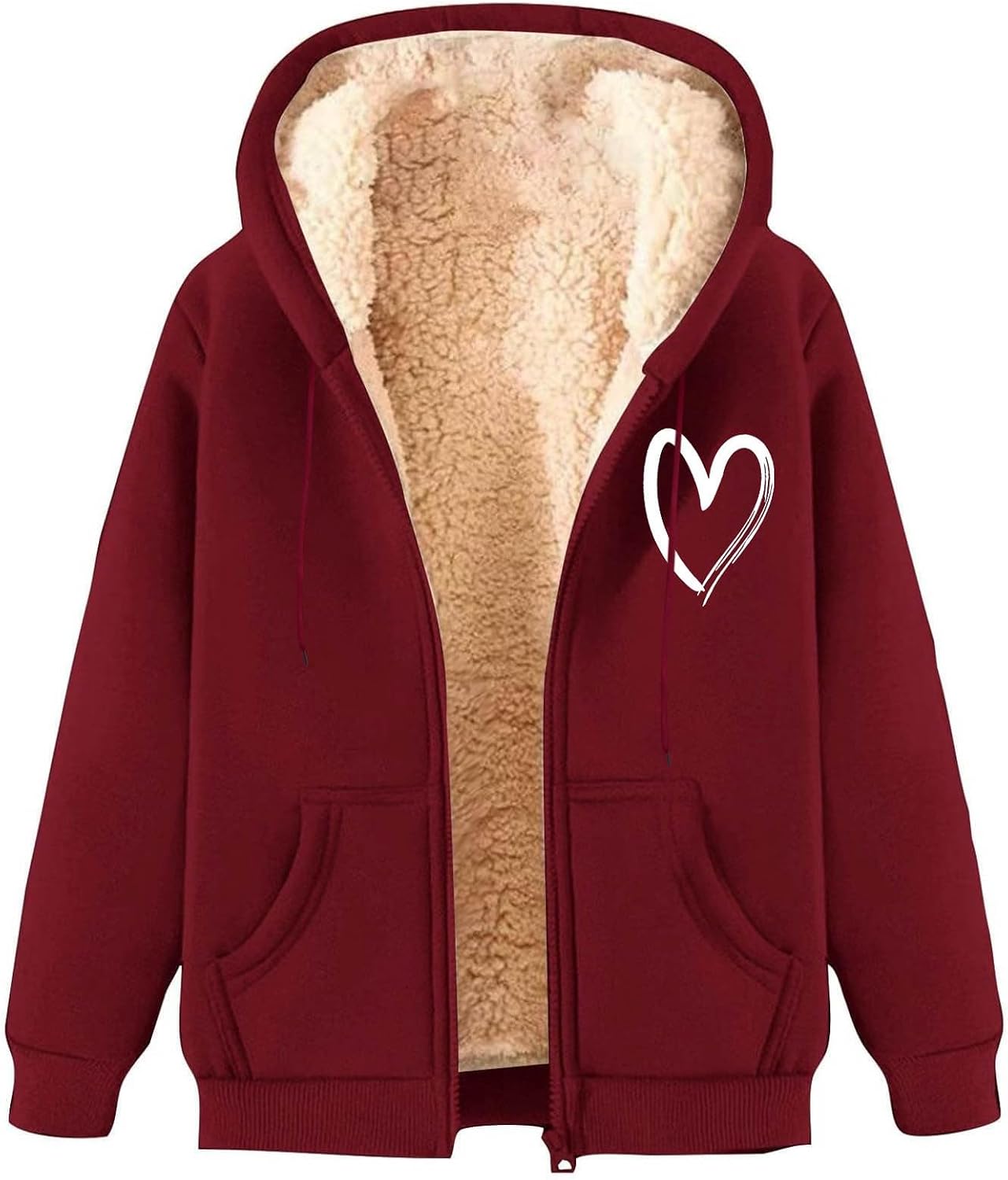 RLEHJN Veste Polaire Femme Sweat À Capuche Femme Zippé Veste D