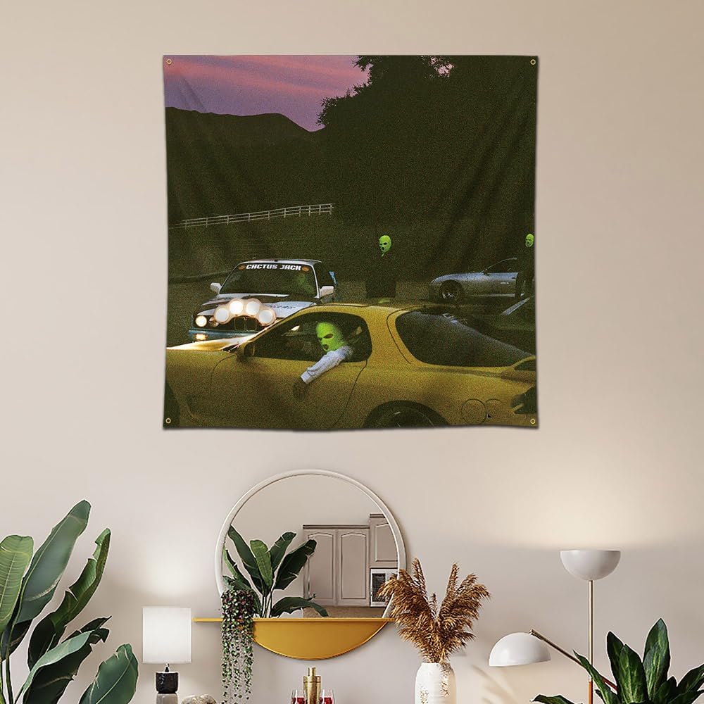ENMOON Rapper Music Album Covers Tapestry 4X4Ft Bedroom Living Room College Dormitory Decor