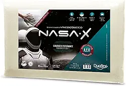 Travesseiro Nasa-X, Duoflex, 100% Algodão, Bege, para Fronha 45Cmx65Cm