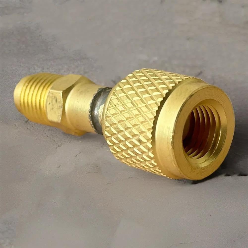 Replacement for HVAC R32 Reverse Thread 1/4” Female. 1/4” Male Adapter For A2L R454B/R32 Tanks OEM