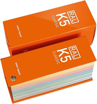 RAL K5 Color Chart, 1 x Gloss, 1 x Semi-Matte, Full Page Color Swatches