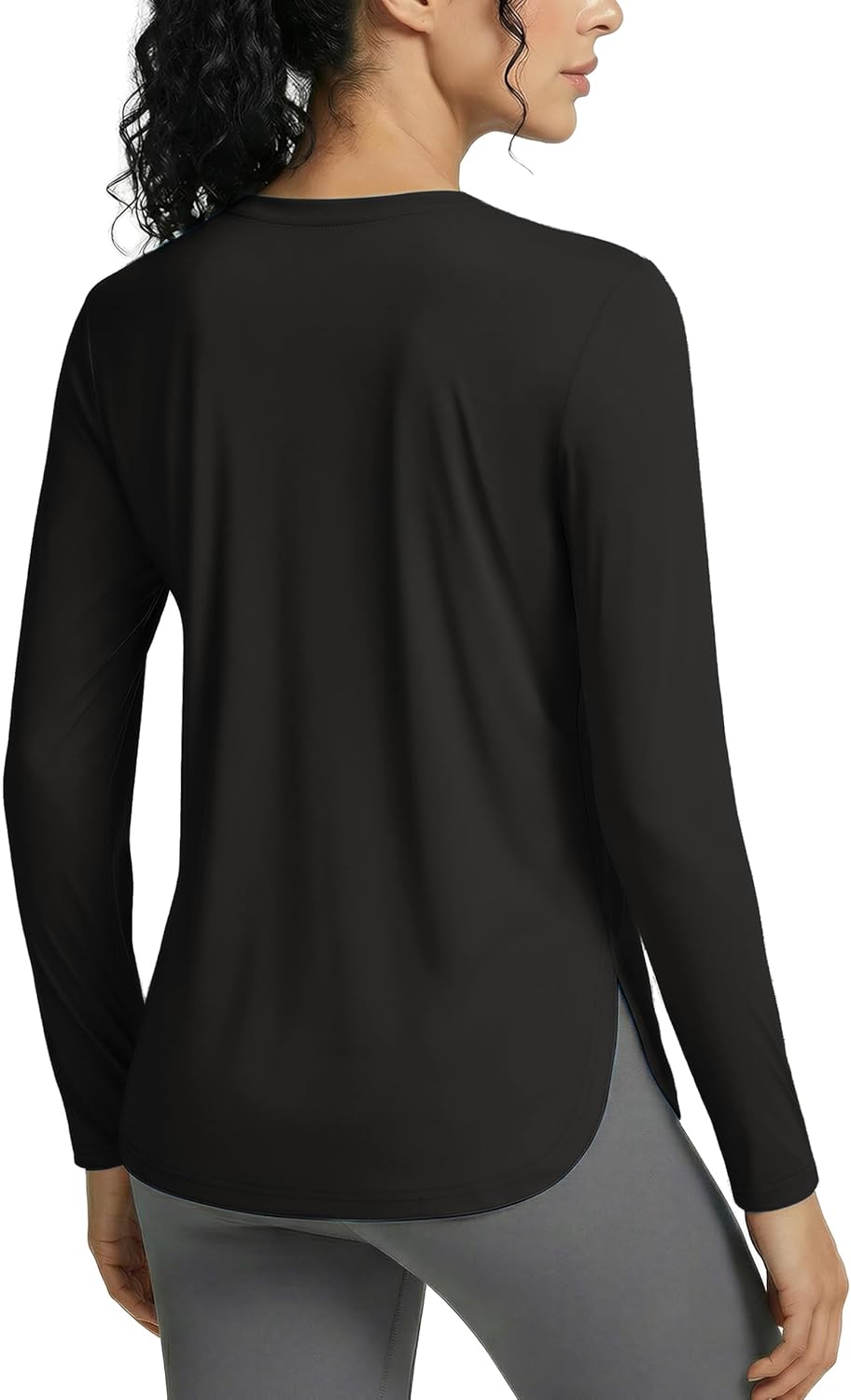 TACVASEN Women's UPF 80+ UV Shirts Long Sleeve Workout Sun Shirt Outdoor Gym Hiking Tops Breathable Lightweight - Image 2