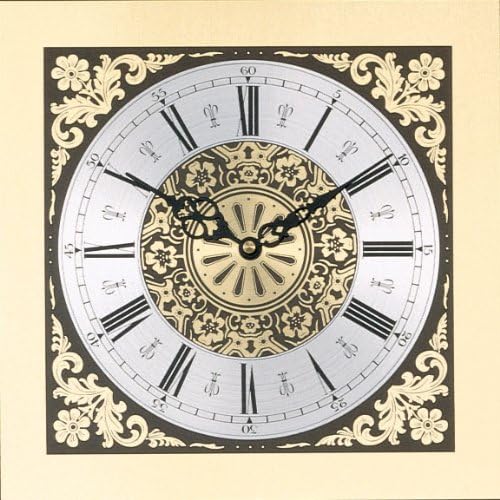 Floral Design Square Metal Dial
