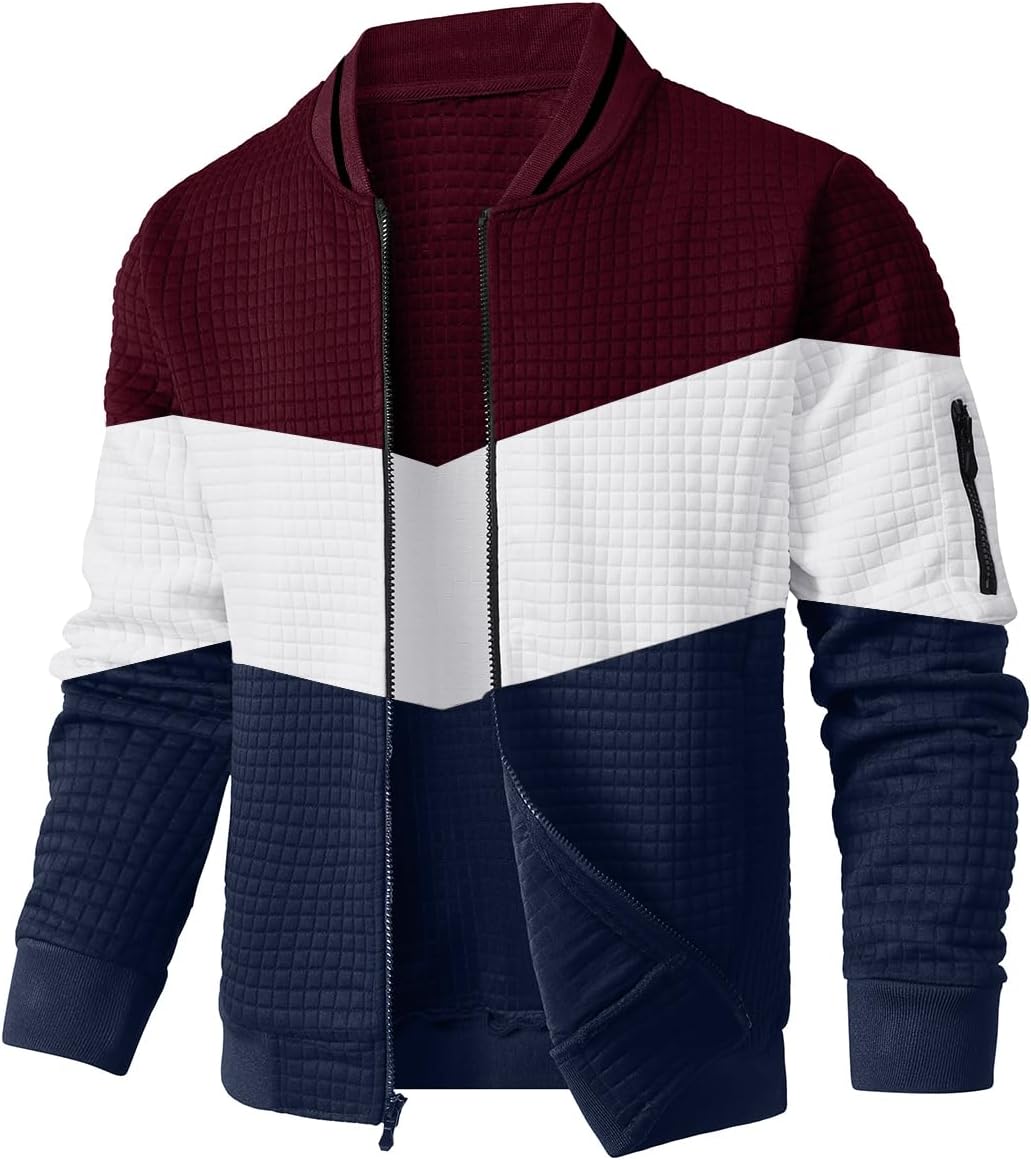 Wizoat Mens Casual Jacket Lightweight Jacket Varsity Coat