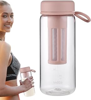 Cold Brew Kanna,Läcksäker flaska med våg | Bärbar Iskaffebryggare Press | för Iskaffe Te Juice Backpacking Vandring Fitness Gym Resecamping