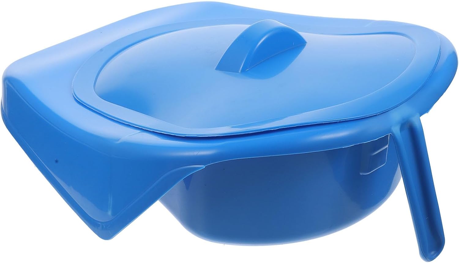 VILLCASE Portable Bedpan with Lid and Handle, Plastic Elderly Urinal Pot for Patient Care, Suitable for Home and Hospital Use, Female and Male Bed Pans for Adult Hygiene
