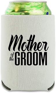 GRAPHICS & MORE Mother of the Groom Wedding Can Cooler - Drink Sleeve Hugger Collapsible Insulator - Beverage Insulated Holder