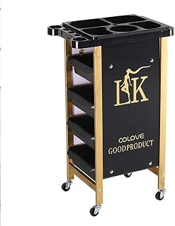 KUANDARMX Cart Dining Car Beauty Salon Rolling with 4 Drawer, Stylist Hairdresser Cart with Wheel, 20 Kg Capacity, Equipment with Appliance Holder