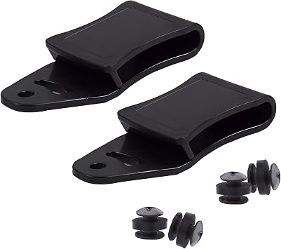 TacWare Cant Clips 2-Pack OWB Adjustable Belt Clips with Hardware Tuckable Universal Holster and Sheath Attachment TAC Grip Hook Design Made in USA
