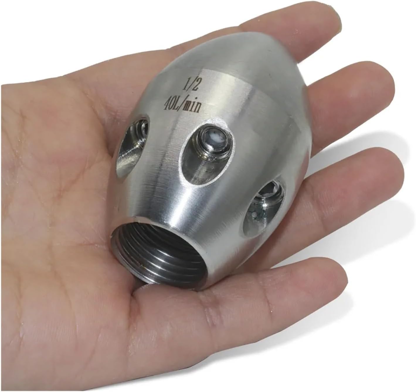 1/2 Inner Thread Nozzle, 7-Hole, 40L/min, Industrial Machinery Dredging, Car Washing Machine Accessory Nozzles