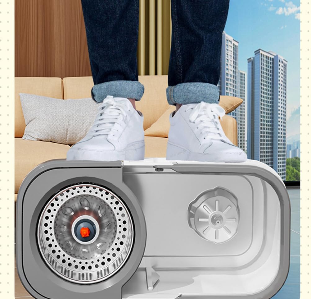 Upgraded Spin Mop and Bucket Set, Hands-Free Floor Cleaning System | 360° Spin Dryer, Stainless Steel Handle, Microfiber Mop Head – All-in-One Mop Bucket for Hardwood,