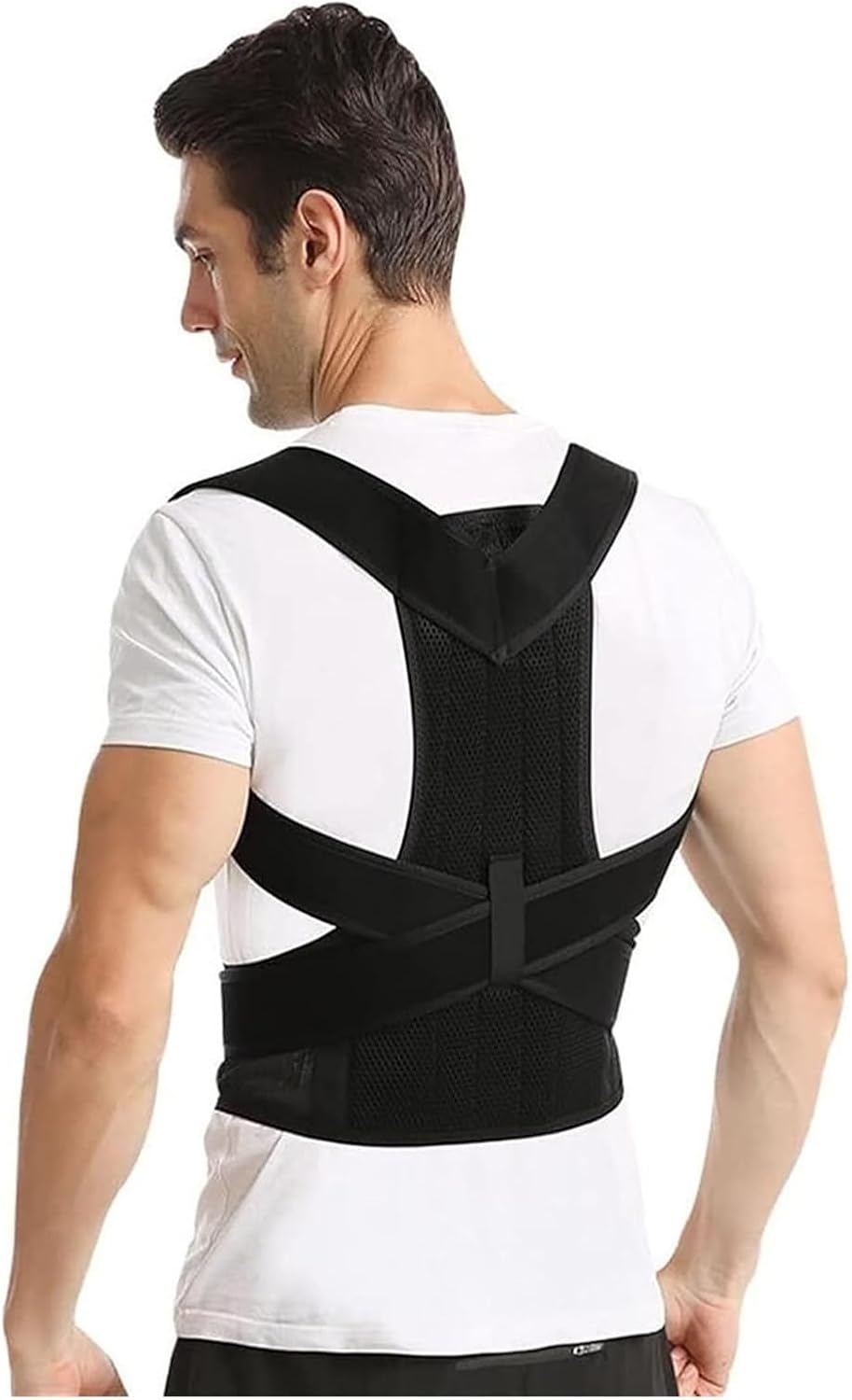 Breathable Posture Corrector For Men And Women, New Version Lumbar Support For Posture Improving And Pain Relief, Full Back Support For Neck, Shoulder, Waist Pain(Grey,XXL) ﻿(Black,XX-Large)