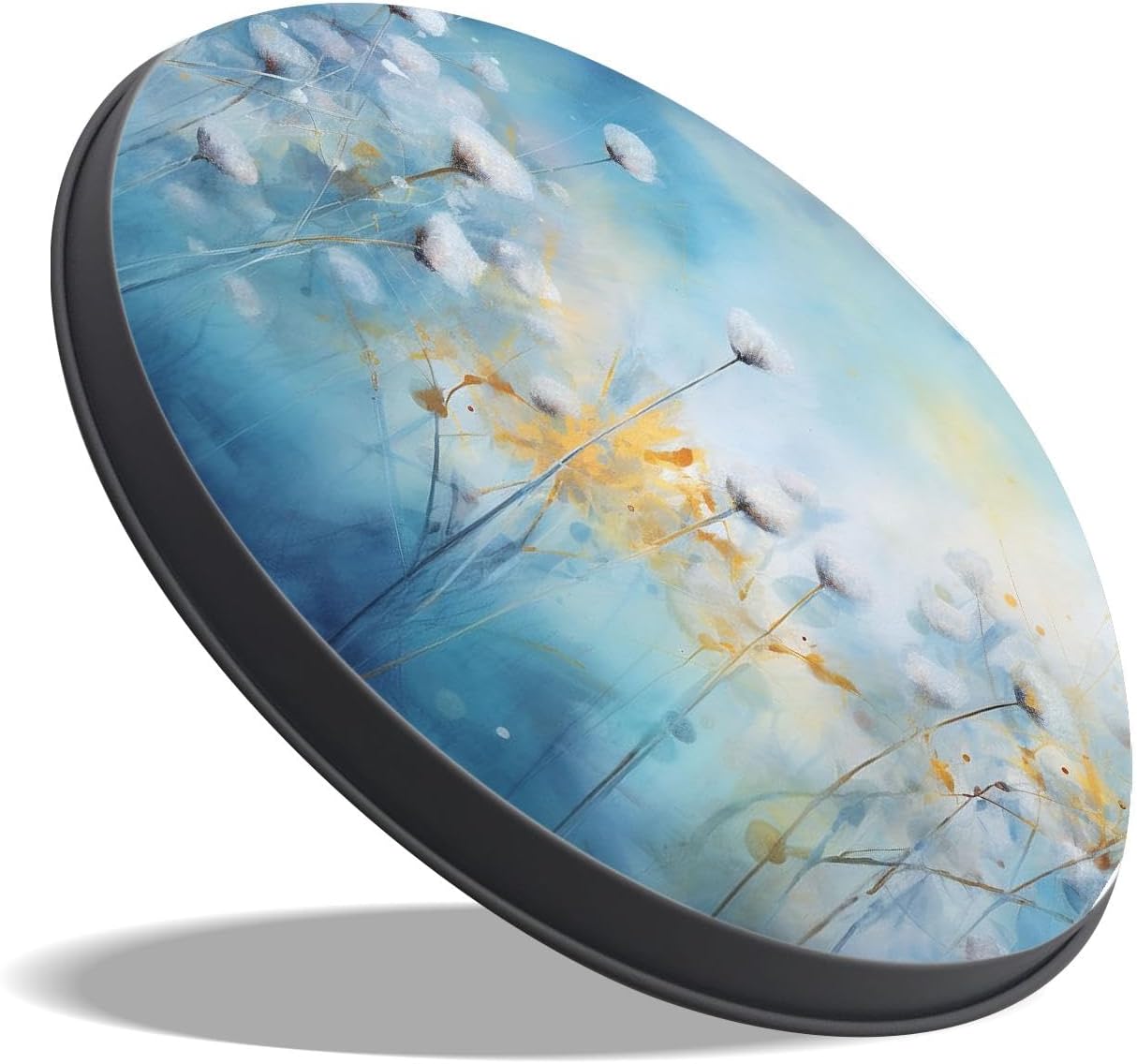 White Dandelion Flower Spring Floral Seasonal Nature Wild Flower Exquisite Set of 4 Stove Burner Covers - Premium Round Electric Stove Range Protectors,8 IN & 10 IN