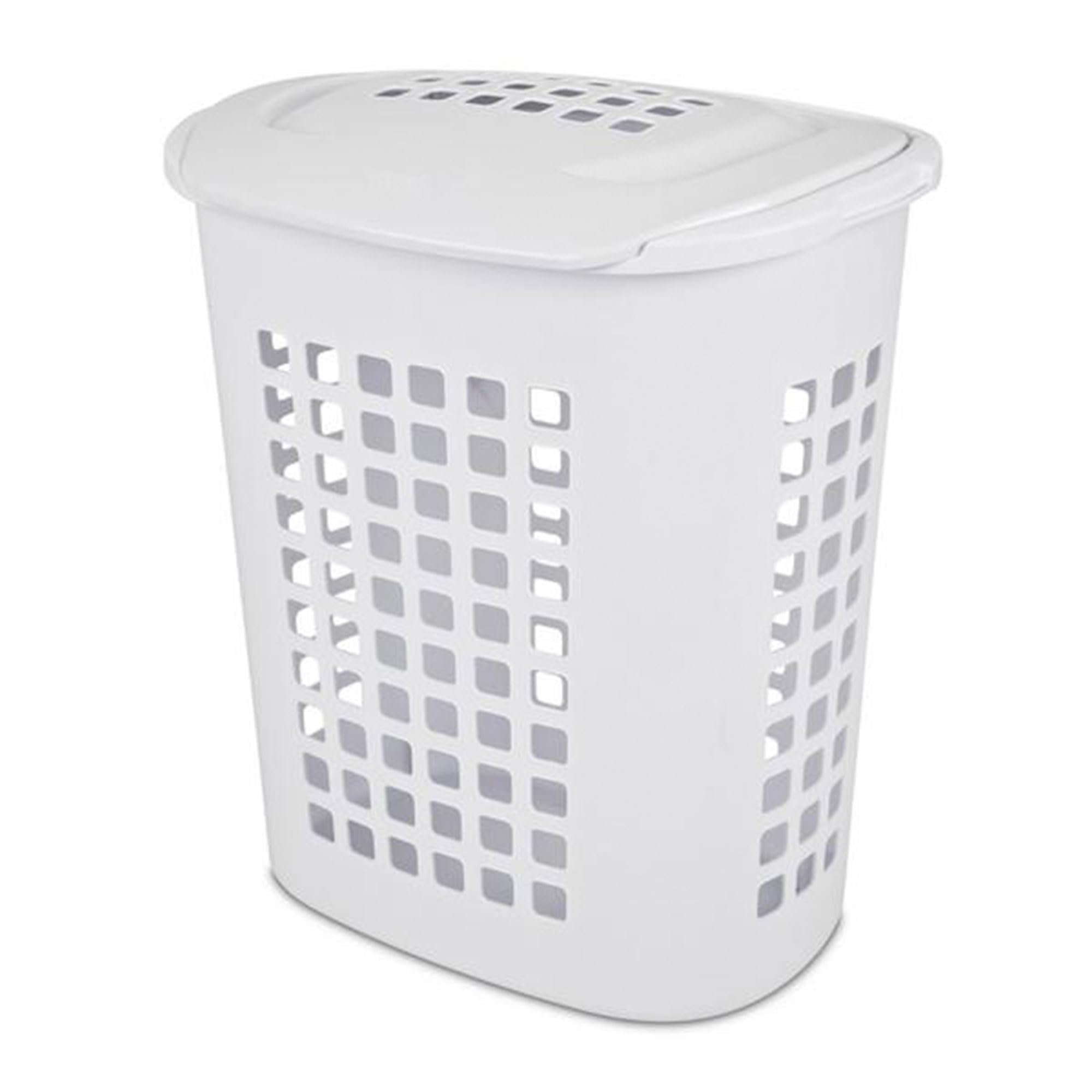 Sterilite 12218004, 2.3 Bushel Lift-Top Laundry Hamper, 4-Pack