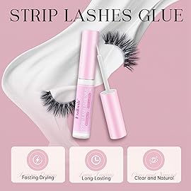 FADLASH Eyelash Glue for False Lashes White Clear Strip Lash Glue Strong Hold Waterproof Long-Lasting 5ml