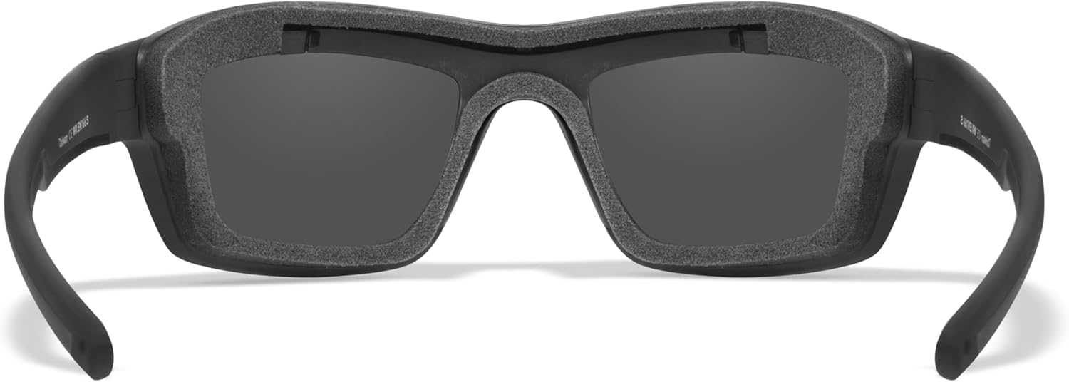 Wiley X Ozone Anti-Fog Increased Air Flow Gasket Captivate Polarized Sunglasses, Safety Glasses for Men and Women, UV Eye Protection for Outdoor, Fishing, and Biking Matte Black Frames, Grey Lenses
