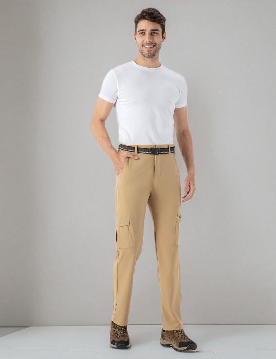 TBMPOY Men's Hiking Pants Lightweight 6 Cargo Pockets Quick Dry Water Resistant Outdoor Travel Work Fishing - Image 7