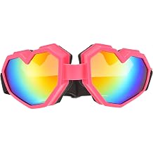 ICARA Heart Shaped Sunglasses Fashion Ski Goggles Colorful Oversize Love Glasses for Women Men Fun Eyeglass