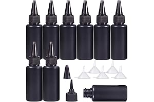 BENECREAT 30 Pack 1 oz Black Squeeze Bottle Kit