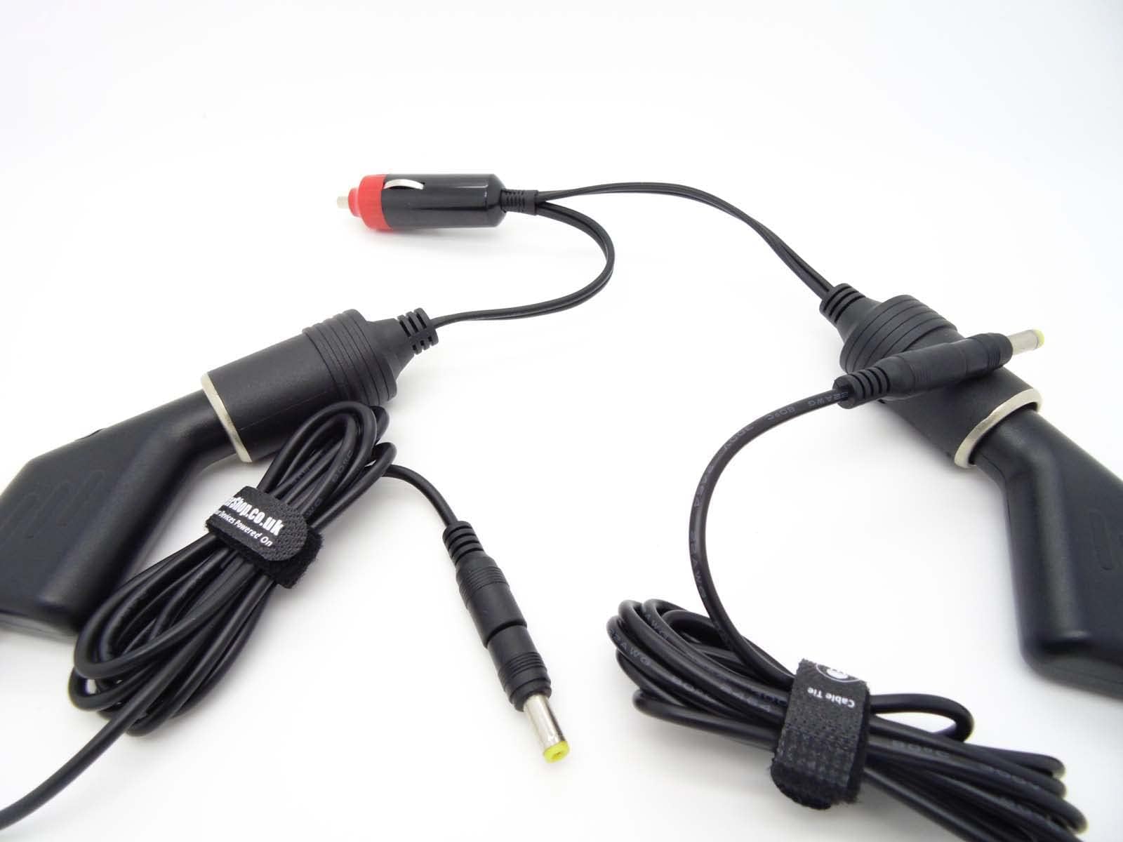 9V Dual Twin Screen Car Charger For Coby CA-703-T Portable DVD Player