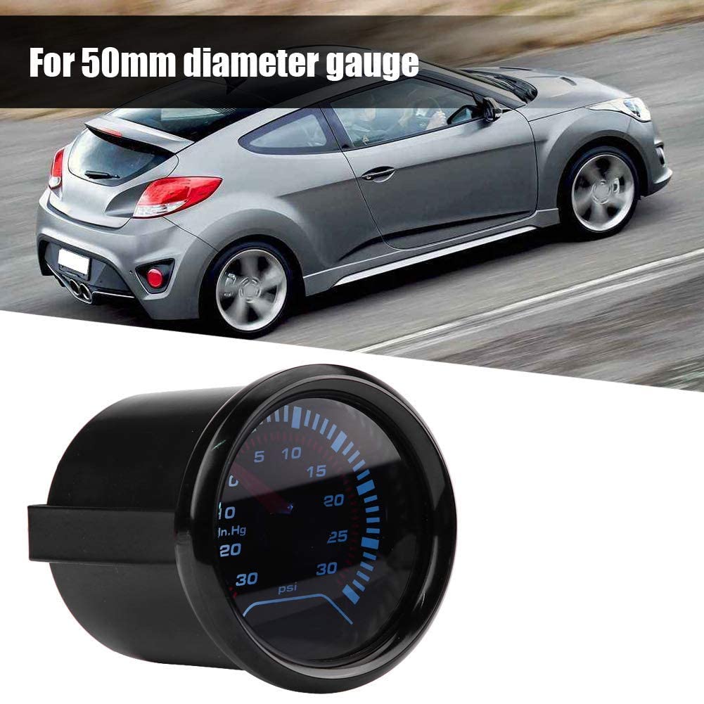 Aramox Manometro Turbo Boost universale 52 mm, quadrante fumé, Kit manometro turbo digitale