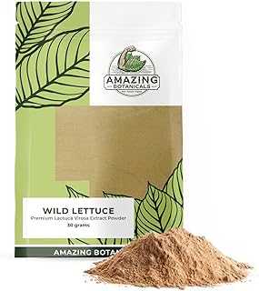 Amazing Botanicals Wild Lettuce Premium 10:1 Extract Powder - Pure and Potent Herbal Supplement for Relaxation and Relief | 30 Grams