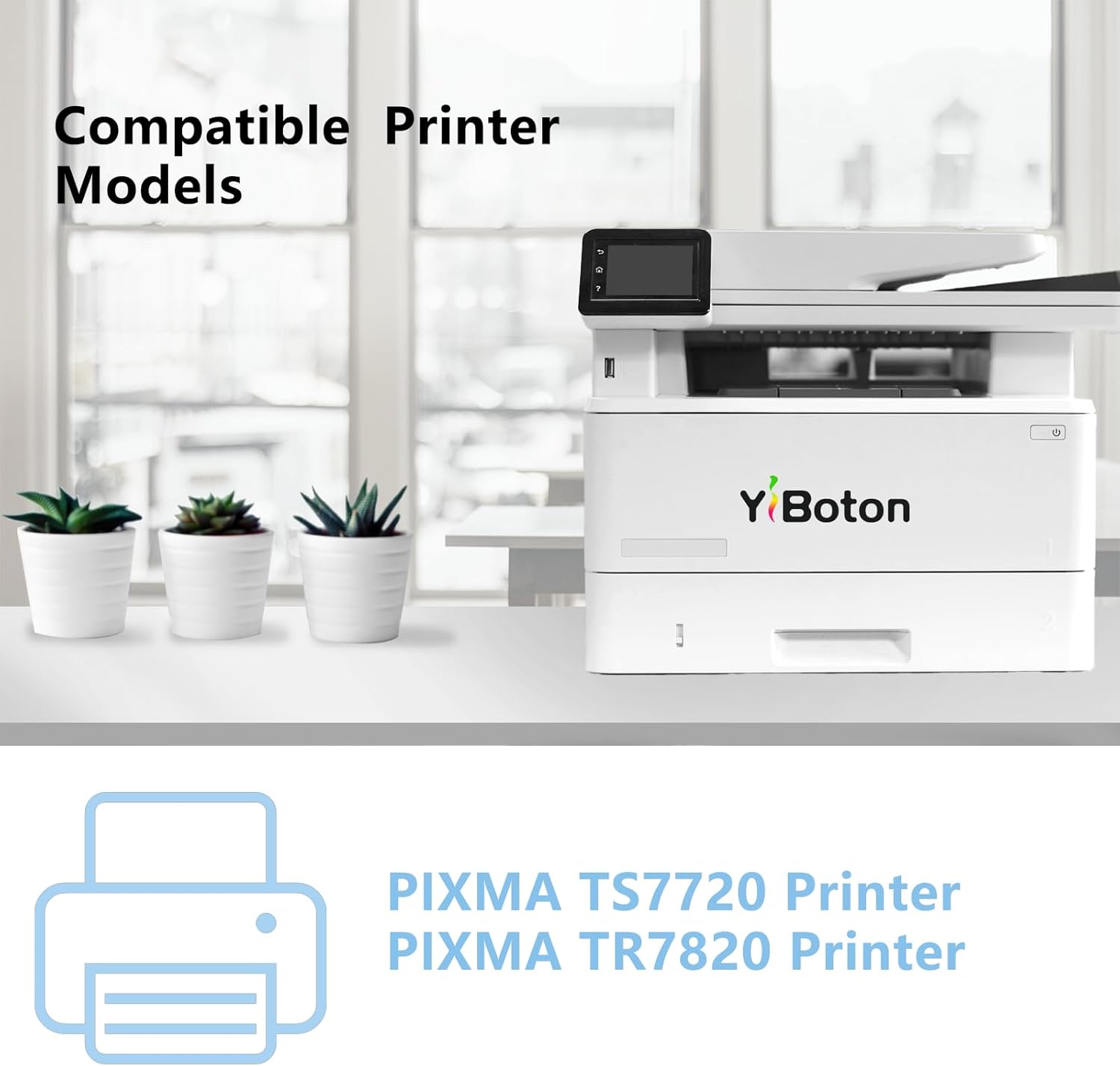 PG-285 XXL Black/CL-286 XXL Color Large Capacity Ink Cartridges Replacement for Canon PG285 CL286 PG-285XXL CL-286XXL Ink for Canon TS7720 7720 TS7722 and TR7820 Printer (2-Pack)