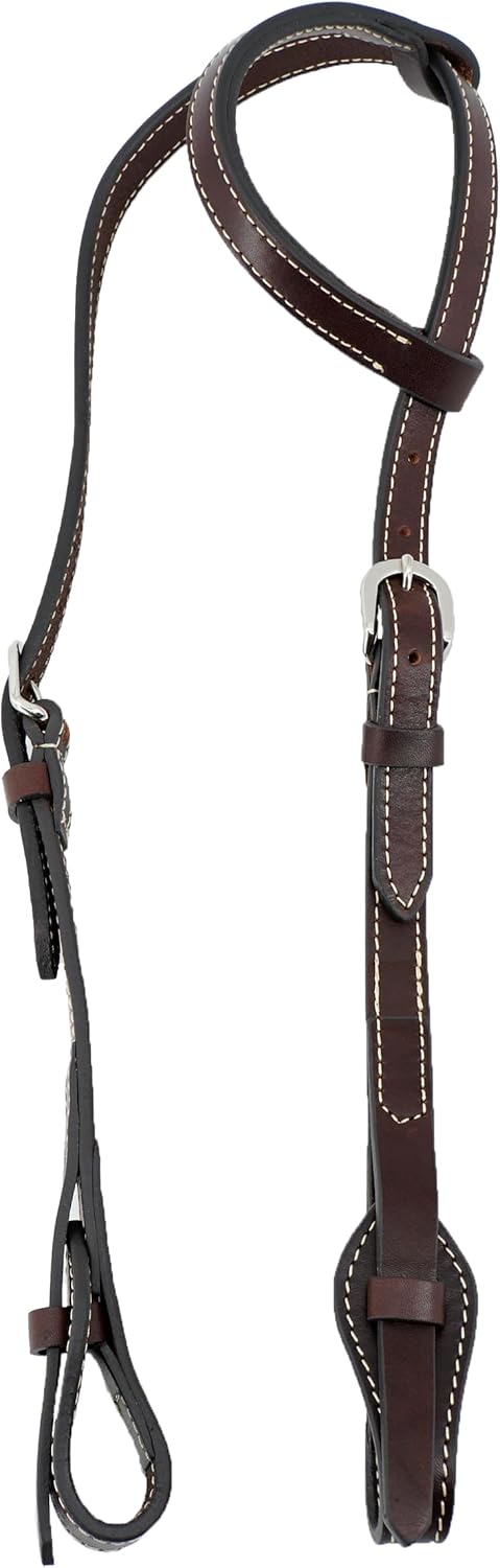 Jeereal Western Working Tack Quick Change Browband Headstall Adjustable Bridle for Ranch Riding, Training & Shows - Premium Oiled Harness Leather