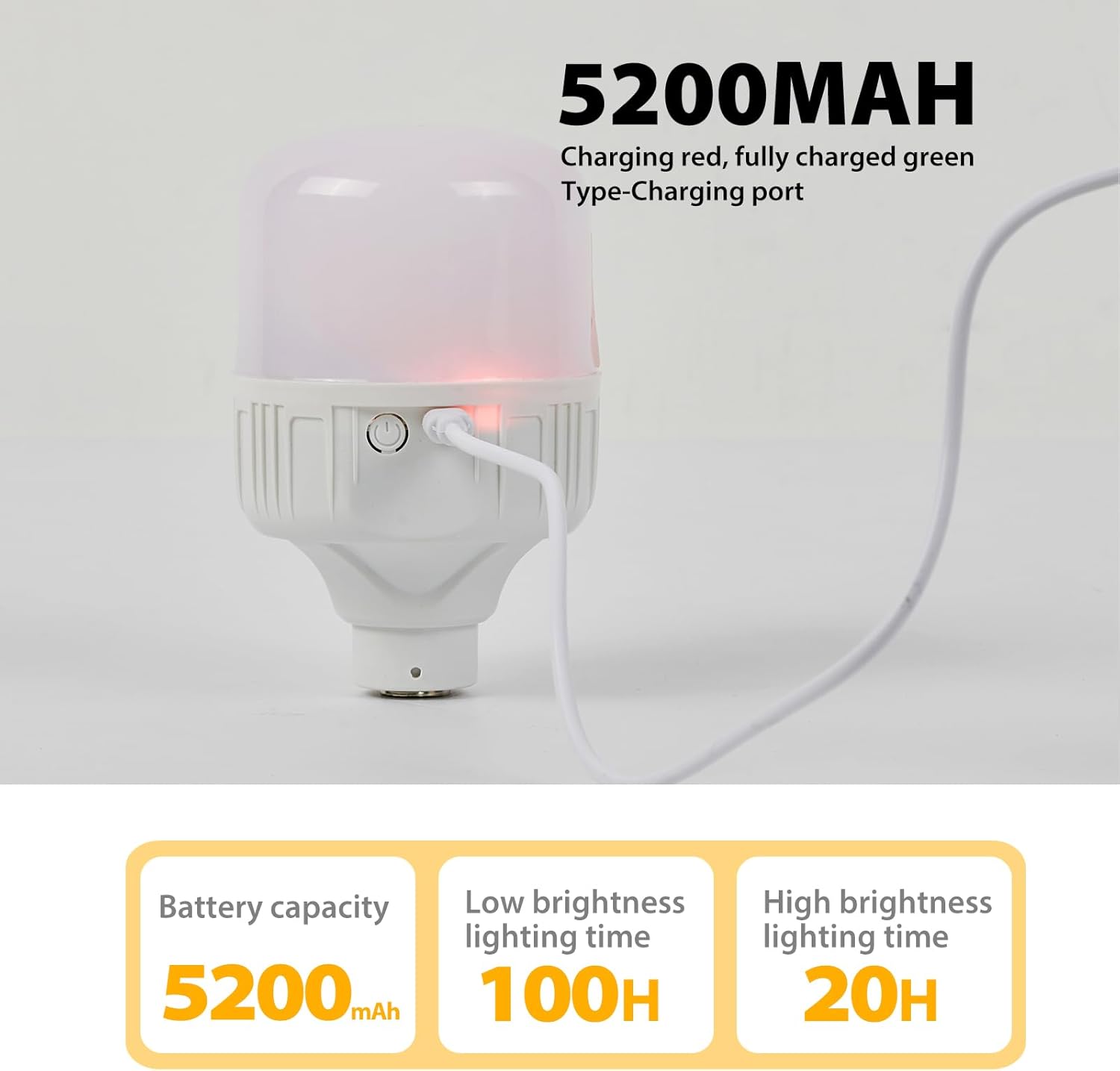 PASSICA DECOR Rechargeable LED Bulbs Set of Two with Remote, 12 RGB Colors & 3 Light Modes, Dimmable Battery Operated Bulbs, 10 Brightness Levels, Timer Function, 2 Pack for Bedroom, Living Room,