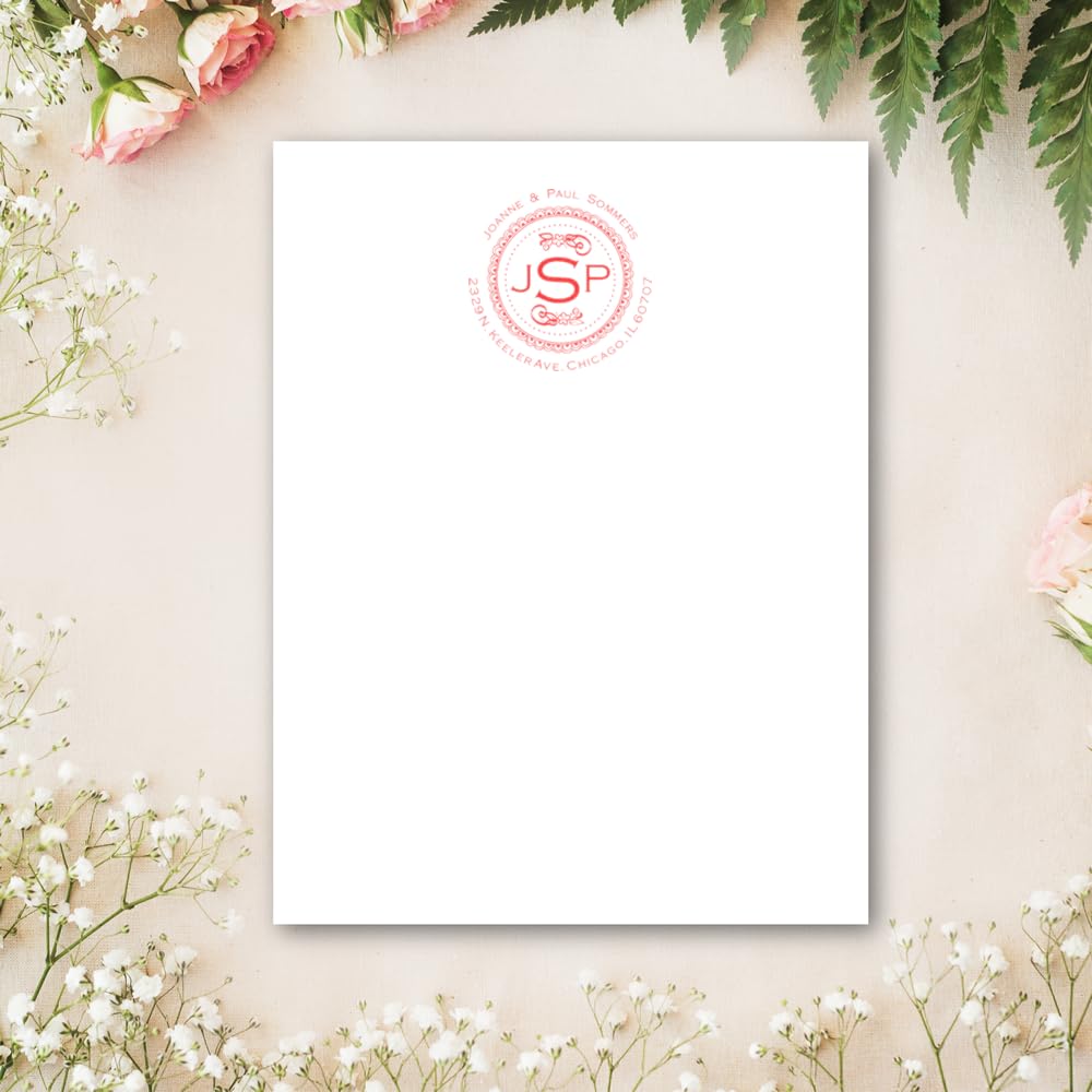 Tampon en bois de qualité supérieure Sweet Flowers Address Stamp