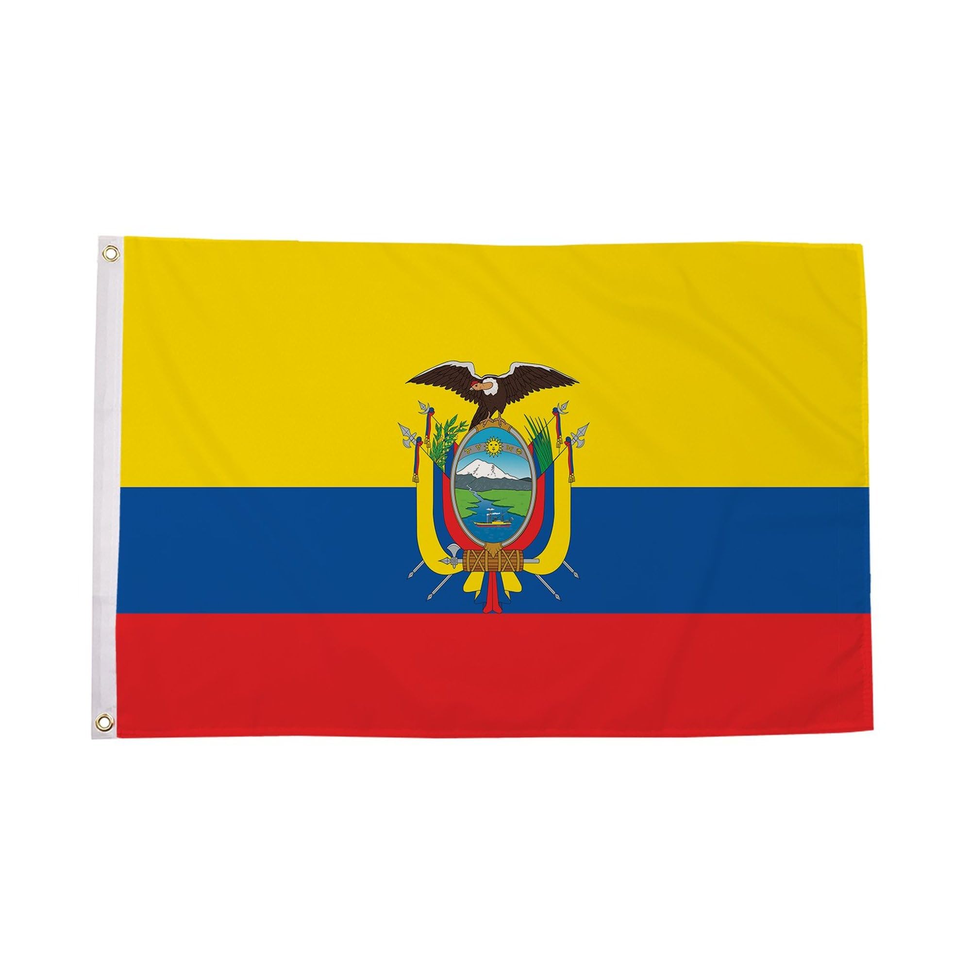 Flagtex Ecuador Flag 5ft x 3ft (150cm x 90cm) - Ecuadorian National Banner Weather Resistant Polyester for Outdoor Display Garden Sports Events Cultural Celebrations — image 1