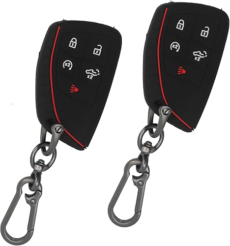 Protector inteligente para llavero de silicona compatible con GMC Sierra 2022 2023 y Chevy 2022 2023 funda de goma de silicona para llavero (2