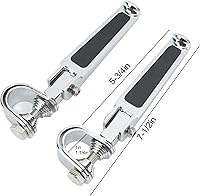 Vista 5 de Estriberas Abrazadera en U, mini estriberas para bicicleta, protector de motor, reposapiés para motocicleta, bicicleta de calle con barra de choque