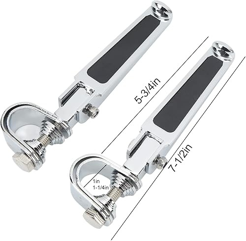 Miniatura 5 de Estriberas Abrazadera en U, mini estriberas para bicicleta, protector de motor, reposapiés para motocicleta, bicicleta de calle con barra de choque