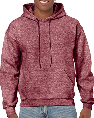Sweat à capuche homme Gildan anti-froid XL épais 236,8 g bordeaux